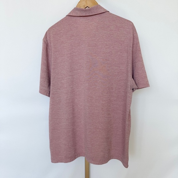 Roundtree & Yorke Men's Heathered Red Polo Shirt L Short Sleeve Casual Summer - Picture 7 of 8